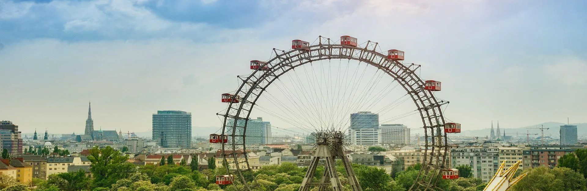 Aussicht auf Wien mit Riesenrad