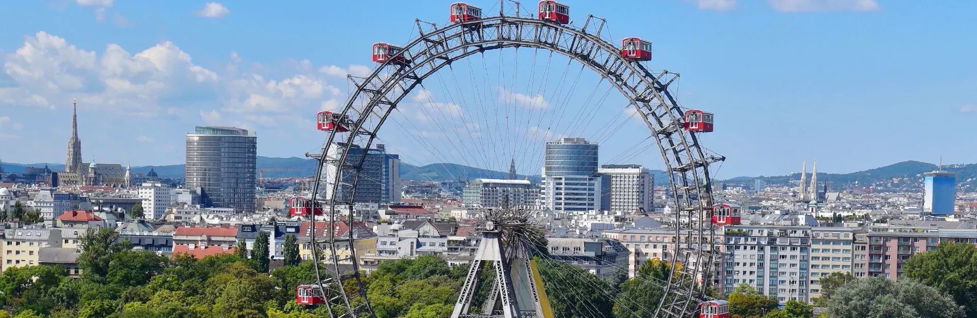 Aussicht auf Wien mit Riesenrad